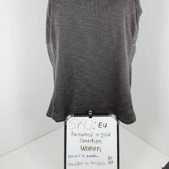 Prana Women's Dark Grey Built-in-Bra Racerback Activewear Tank Top Size XL - Picture 9 of 9